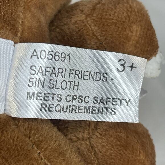 Fiesta Sloth Plush Wearing Safari Hat 5-inch Stuffed Animal Kids Toy Cute Small - Picture 8 of 9